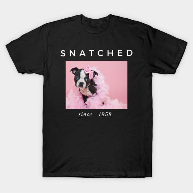 1958 Millennial Snatched Boston Terrier Dog Lover T-Shirt by familycuteycom